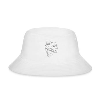 Minimalist Line Art Female Faces - Bucket Hat - white - Front