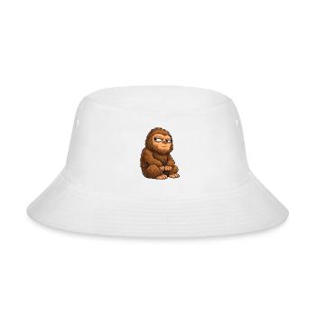 Funny Bigfoot Sasquatch monster cartoon humor - Bucket Hat - white - Front