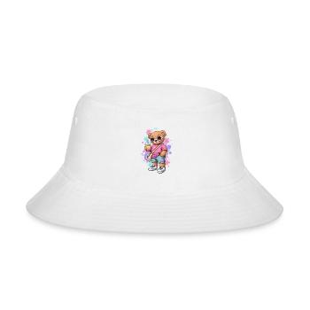 Color Splash Bear Chic - Bucket Hat - white - Front