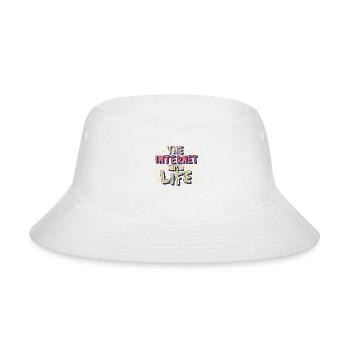 the internet is life funny gamer gift - Bucket Hat - white - Front