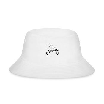 Born in January - Bucket Hat - white - Front