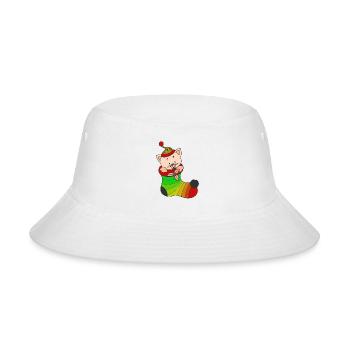 Little Cat in a Bit Sock - Bucket Hat - white - Front