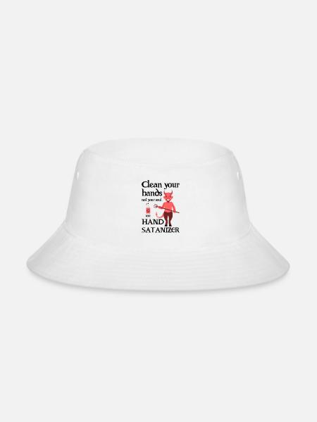 Use Hand Satanizer - Bucket Hat - white