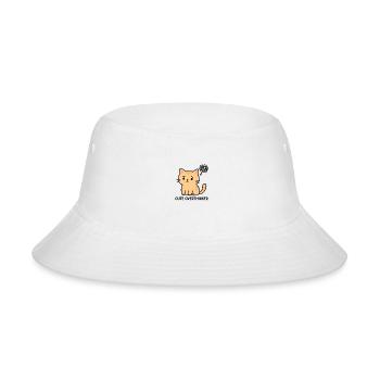 Cute Overthinker Cat - Bucket Hat - white - Front