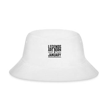 Legends Are Born in January - Bucket Hat - white - Front