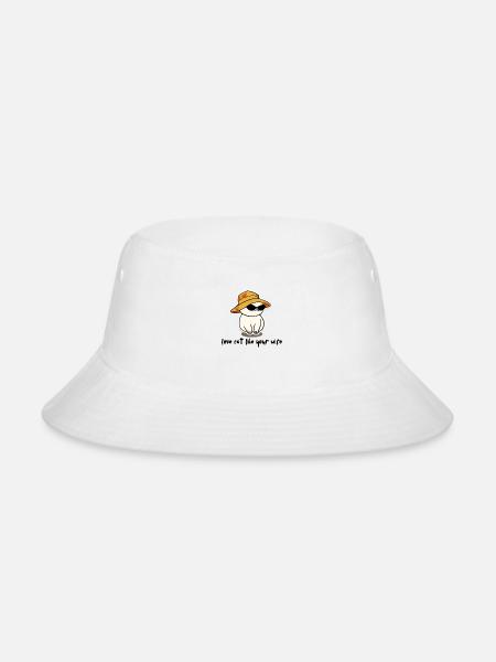 Love Cat Like Your Wife - Bucket Hat - white
