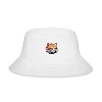 Cat face - Bucket Hat - white - Front