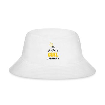 The Birthday Girl january - Bucket Hat - white - Front