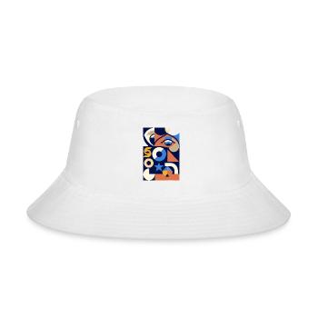 Geometric Funny Shapes Art - Bucket Hat - white - Front