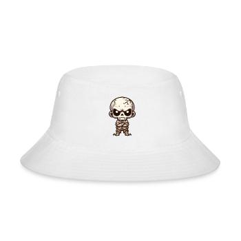 Grumpy Skeleton Kid – Creepy Cute Undead Attitude - Bucket Hat - white - Front
