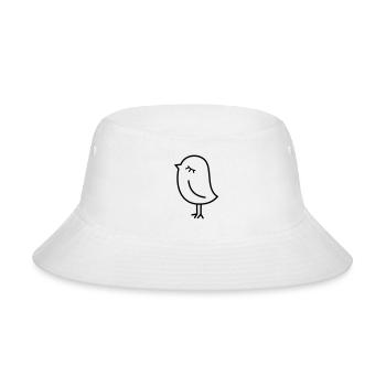 Cute Sparrow Chick – Tweeting Birdie - Bucket Hat - white - Front