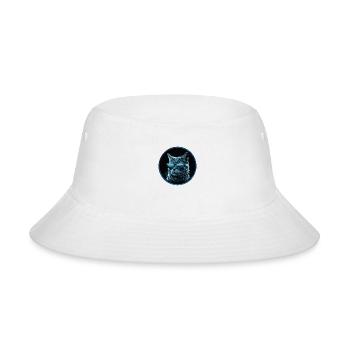 Cool blue Cat with Sunglasses - Bucket Hat - white - Front