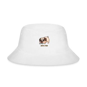 Cute pug lover 1 1 - Bucket Hat - white - Front