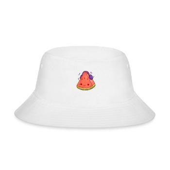 Musical Watermelon Slice - Bucket Hat - white - Front