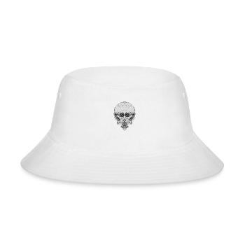 Three Face Skeleton Art - Bucket Hat - white - Front