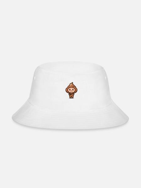 Angry Poop - Bucket Hat - white