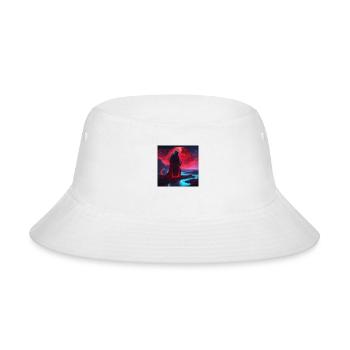 optical illusion bioluminescent transparent giant - Bucket Hat - white - Front