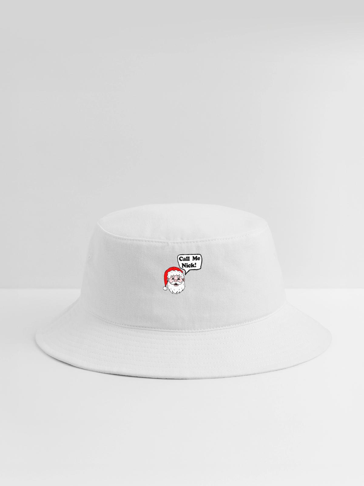 Call Me Nick - Bucket Hat - white - Front