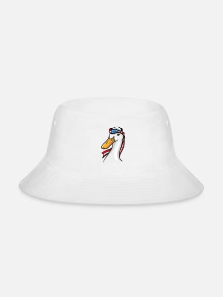 Duck Patriotic USA 1 - Bucket Hat - white