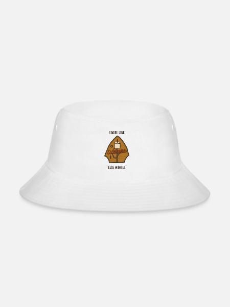 S'more Love Less Worries - Bucket Hat - white