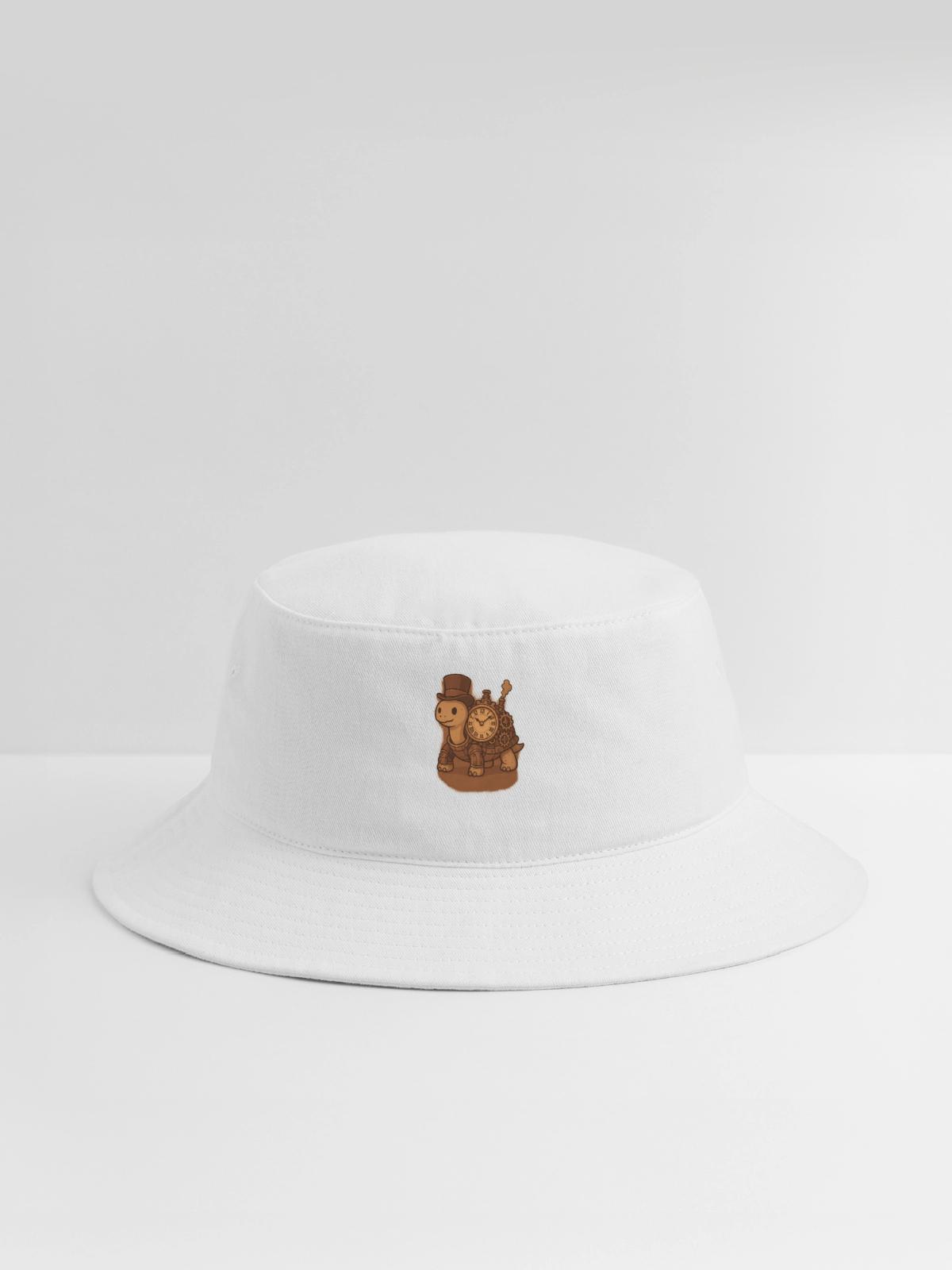 Steampunk Tortoise Clockwork - Bucket Hat - white - Front