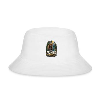 Wander More: Bear Wilderness Adventure - Bucket Hat - white - Front
