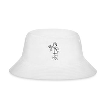 Kawaii Chibi Waiter - Bucket Hat - white - Front