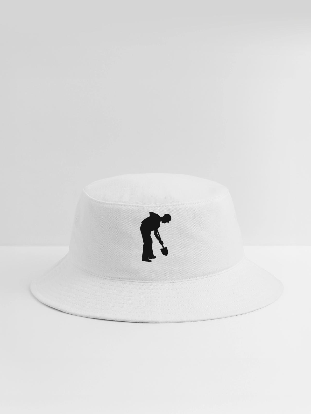 Digging Groundworker – Construction Life - Bucket Hat - white - Front