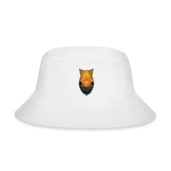 Cat face with fish body - Bucket Hat - white - Front