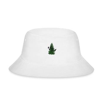 Pine tree & birds - Bucket Hat - white - Front