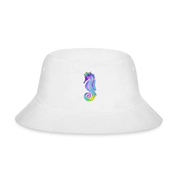 Watercolor Seahorse Art - Bucket Hat - white - Front