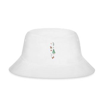 Pine Trees With Hot Cocoa Merry Xmas - Bucket Hat - white - Front
