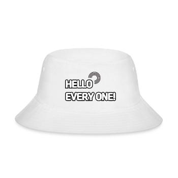 HELLO EVERY ONE 001 - Bucket Hat - white - Front