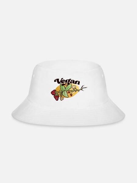 Vegan - Bucket Hat - white