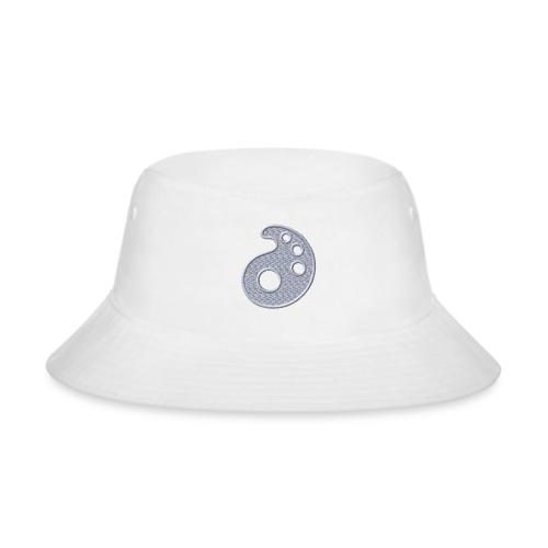 White Embroidered Palette - Bucket Hat