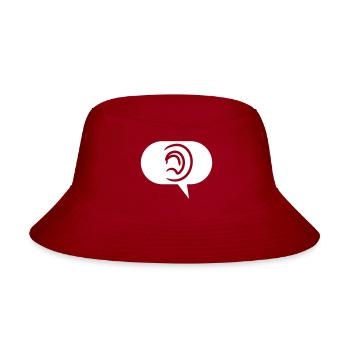 perceive sounds icon speech - Bucket Hat - red - Front