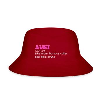 Funny Aunt Definition Apparel - Bucket Hat - red - Front