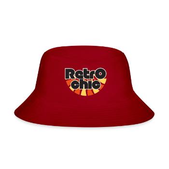 Nostalgic Sunset Badge - Retro Chic Design - Bucket Hat - red - Front