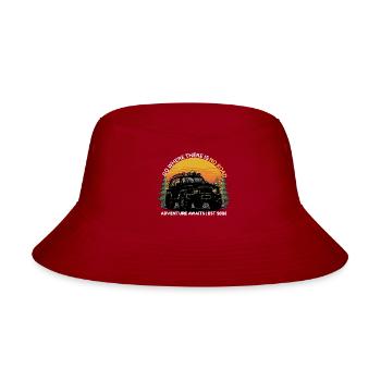 GO_WHERE_THERE_IS NO ROAD - Bucket Hat - red - Front