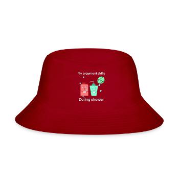 Shower Thoughts - My argument skills during shower - Bucket Hat - red - Front