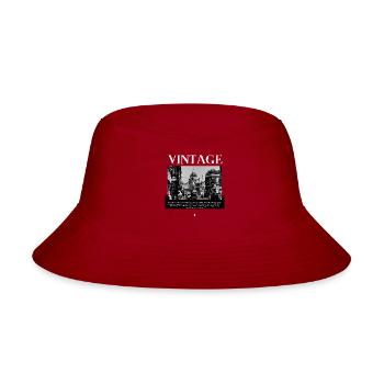 Timeless Mono Streetscape - Bucket Hat - red - Front