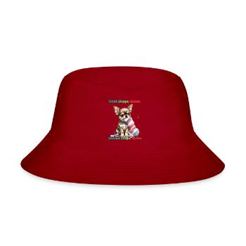 Chihuahua Sock Munching - Bucket Hat - red - Front