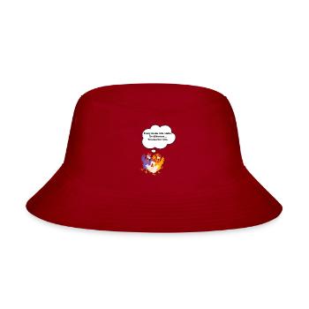 Colorful Chickens Mock Difference - Bucket Hat - red - Front