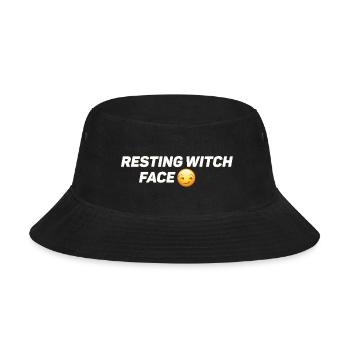  Halloween Attitude “Resting Witch Face” - Bucket Hat - black - Front