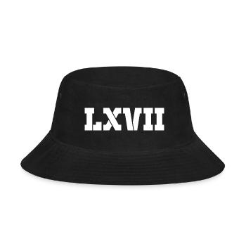 67 Sixty Seven Number 67 Roman LXVII Meme Six - Bucket Hat - black - Front