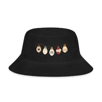 comfy lights winter - Bucket Hat - black - Front