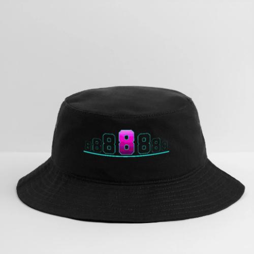 Number 8 in Magenta: Varsity Font - Bucket Hat