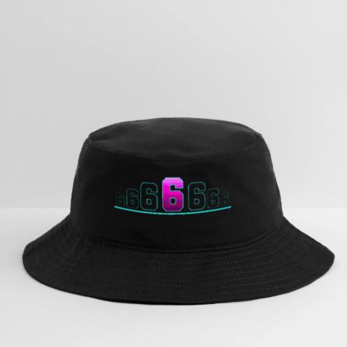 Number 6 in Magenta: Varsity Font - Bucket Hat