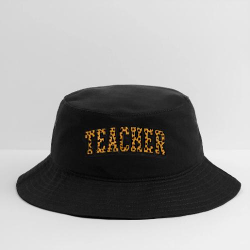 Leopard Print Teacher Typography - Bucket Hat