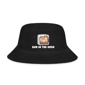 Expecting Mother Bun In The Oven Funny Pregnancy - Bucket Hat - black - Front